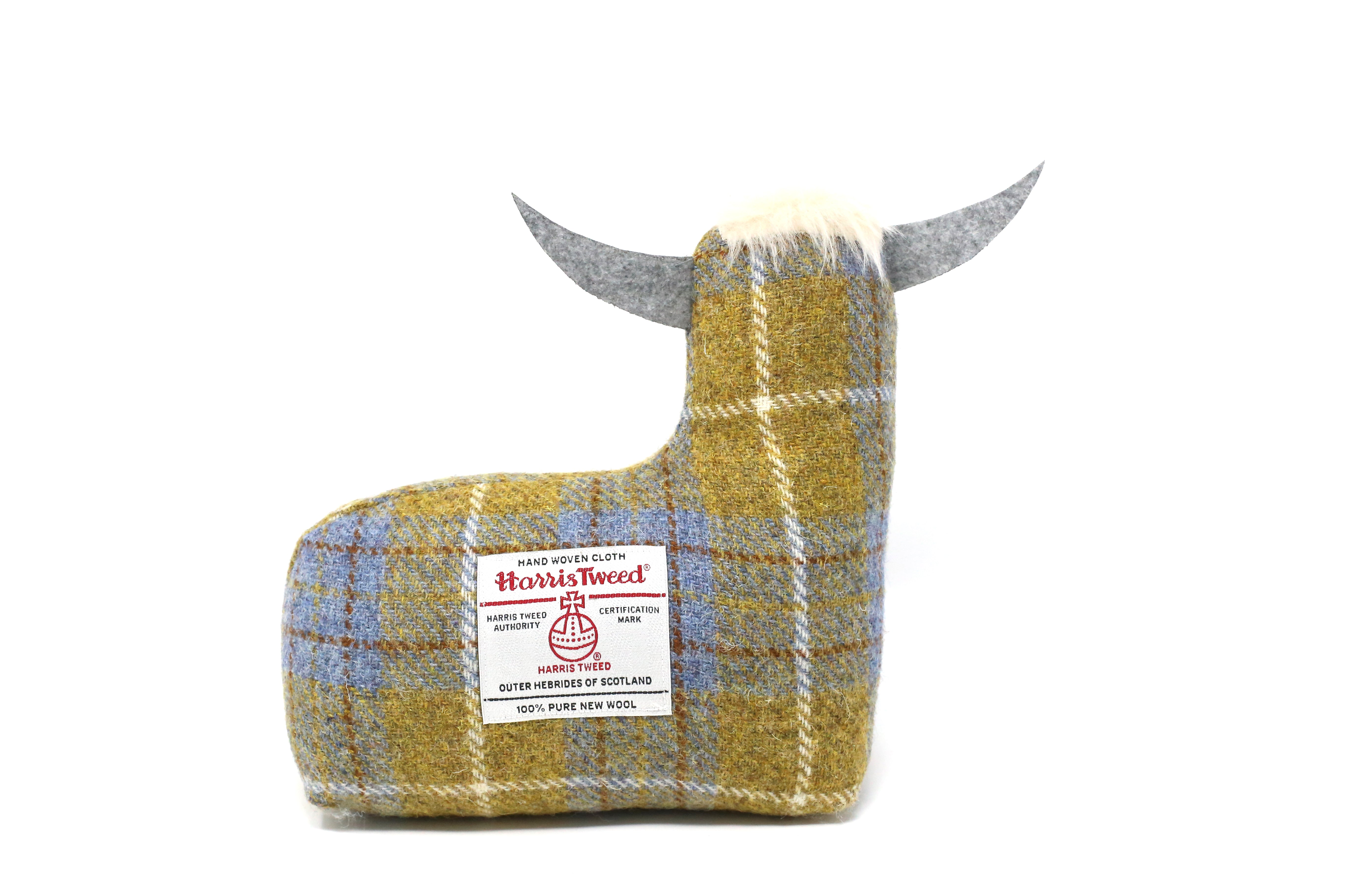 Harris Tweed Highland Cow Doorstop