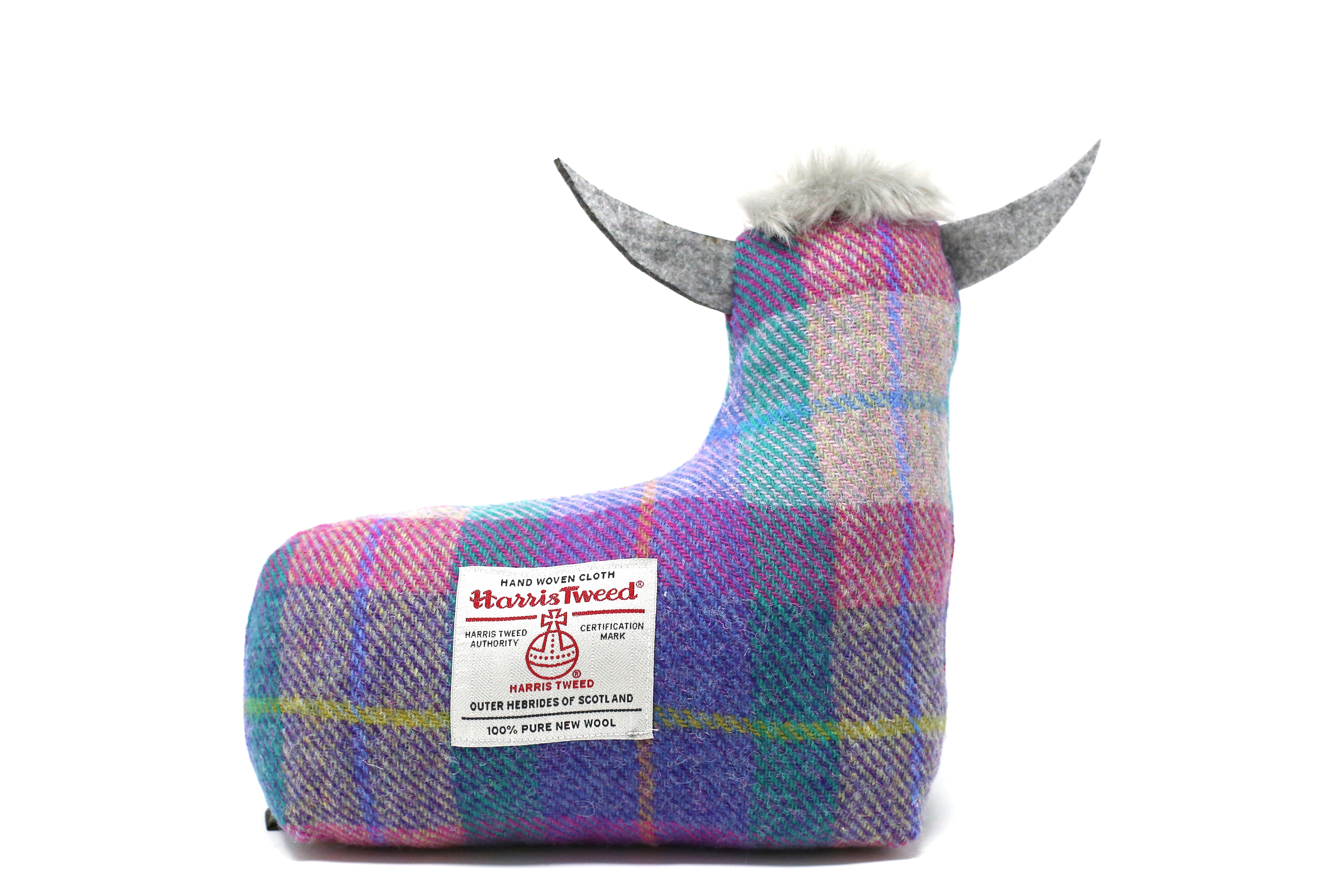 Harris Tweed Highland Cow Doorstop