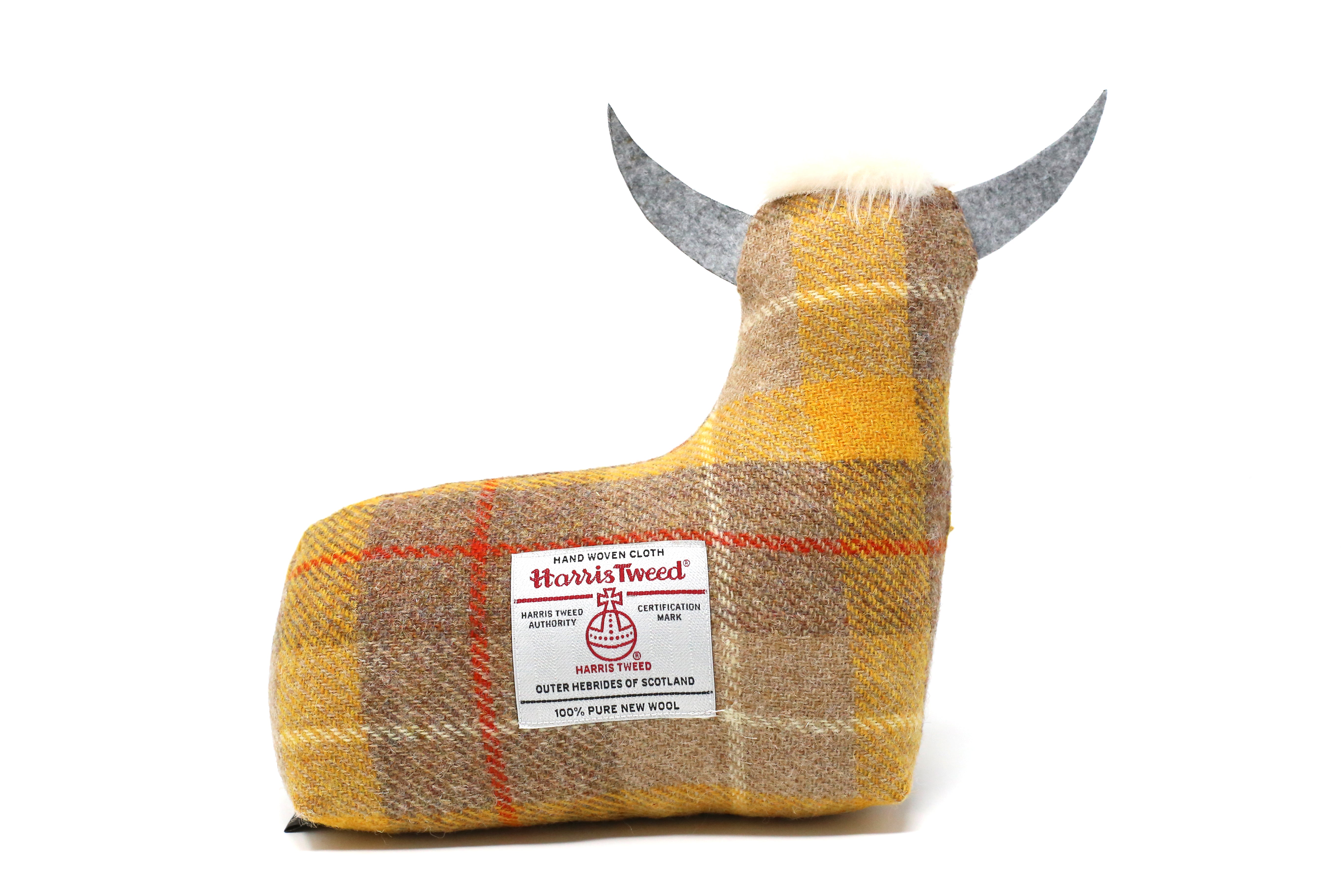 Harris Tweed Highland Cow Doorstop